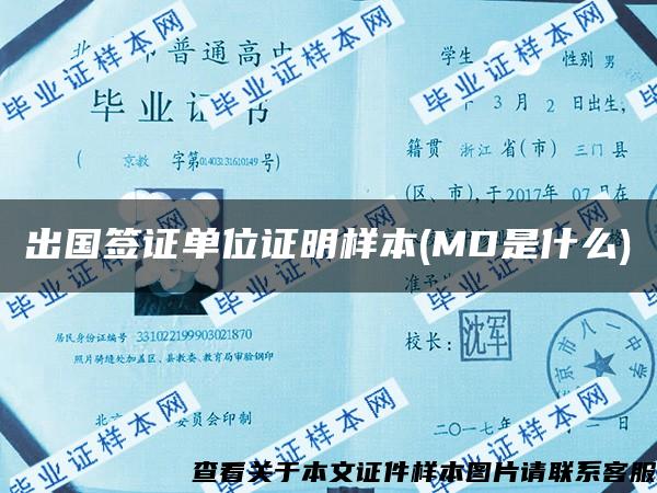 出国签证单位证明样本(MD是什么)