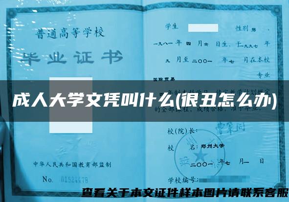 成人大学文凭叫什么(很丑怎么办)