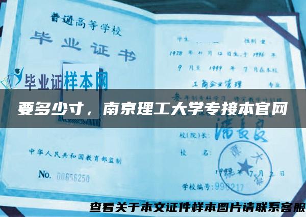 要多少寸，南京理工大学专接本官网