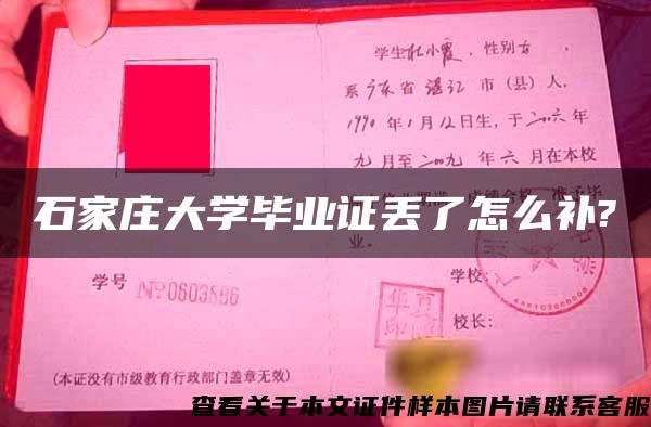 石家庄大学毕业证丢了怎么补?