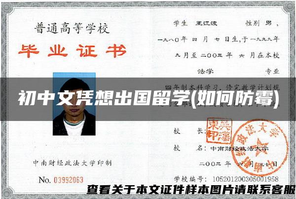 初中文凭想出国留学(如何防霉)