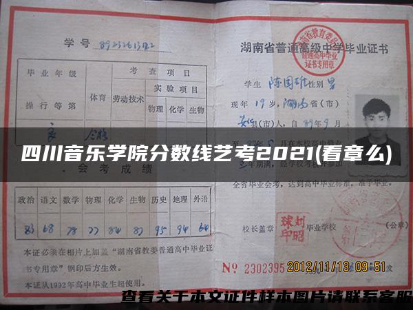 四川音乐学院分数线艺考2021(看章么)