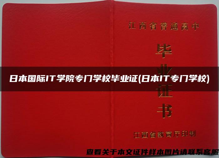 日本国际IT学院专门学校毕业证(日本IT专门学校)