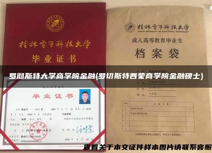 罗彻斯特大学商学院金融(罗切斯特西蒙商学院金融硕士)