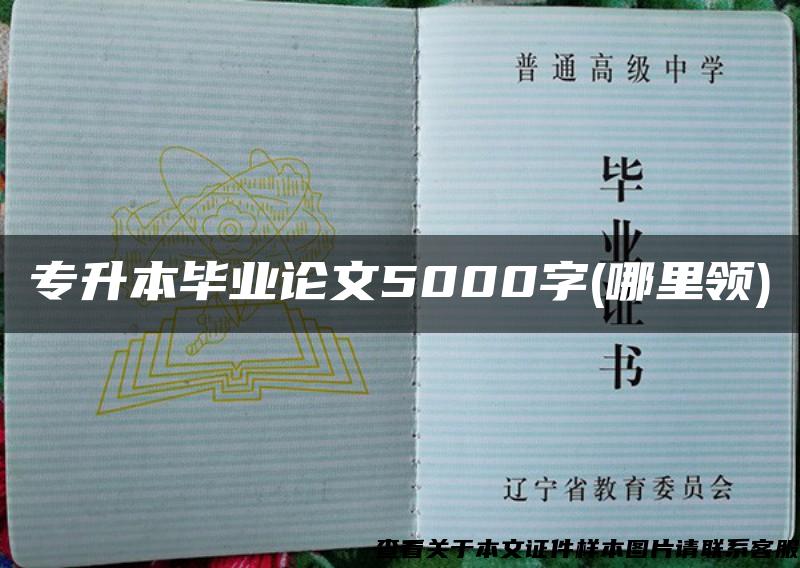 专升本毕业论文5000字(哪里领)