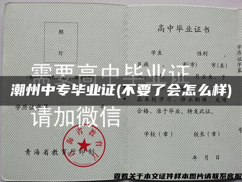 潮州中专毕业证(不要了会怎么样)