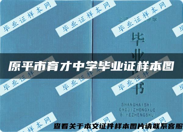 原平市育才中学毕业证样本图