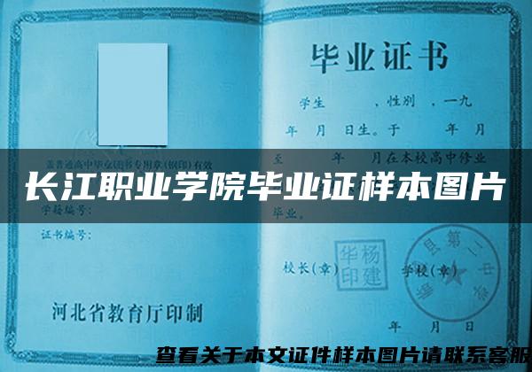 长江职业学院毕业证样本图片