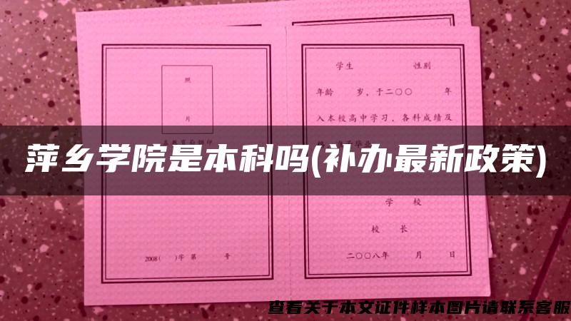 萍乡学院是本科吗(补办最新政策)