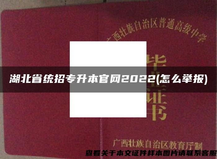 湖北省统招专升本官网2022(怎么举报)