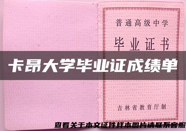 卡昂大学毕业证成绩单