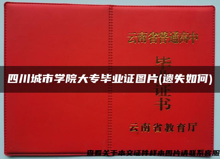 四川城市学院大专毕业证图片(遗失如何)