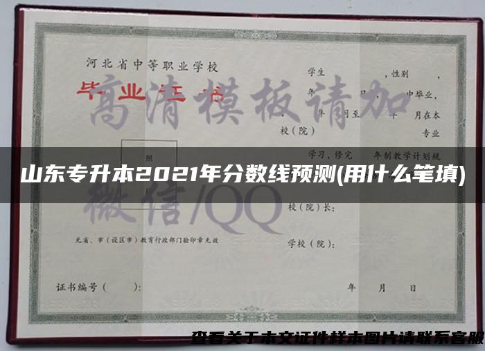 山东专升本2021年分数线预测(用什么笔填)