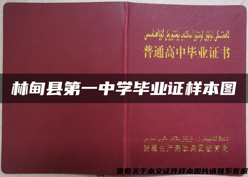 林甸县第一中学毕业证样本图