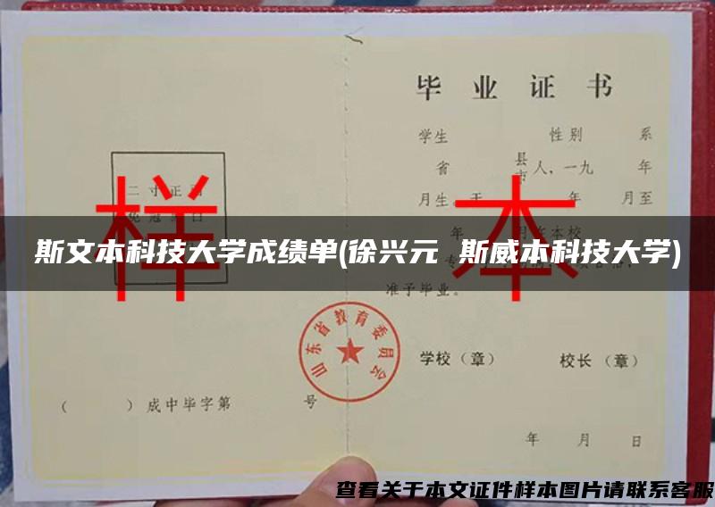 斯文本科技大学成绩单(徐兴元 斯威本科技大学)