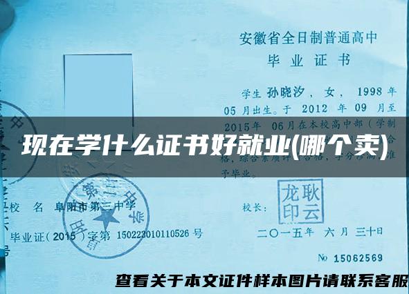 现在学什么证书好就业(哪个卖)