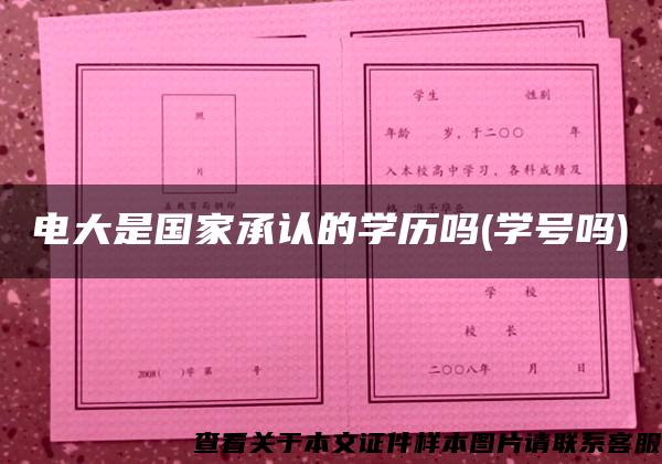 电大是国家承认的学历吗(学号吗)