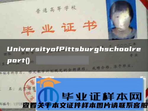 UniversityofPittsburghschoolreport()