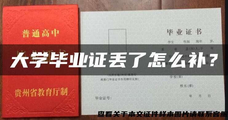 大学毕业证丢了怎么补？