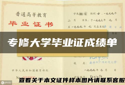 专修大学毕业证成绩单