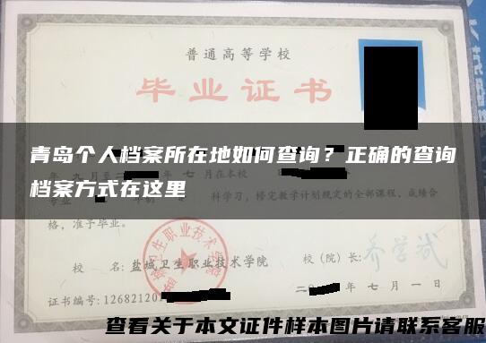 青岛个人档案所在地如何查询？正确的查询档案方式在这里