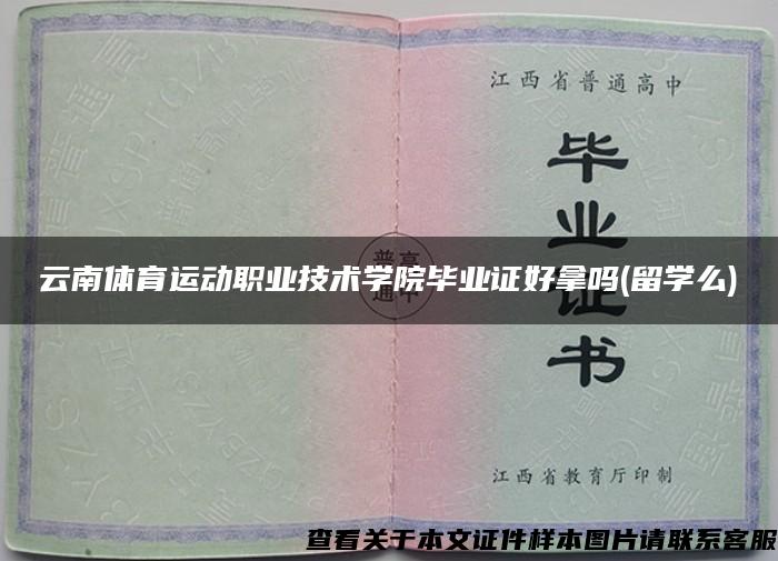 云南体育运动职业技术学院毕业证好拿吗(留学么)