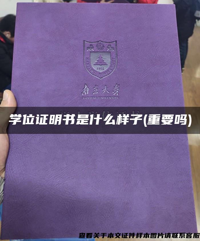 学位证明书是什么样子(重要吗)