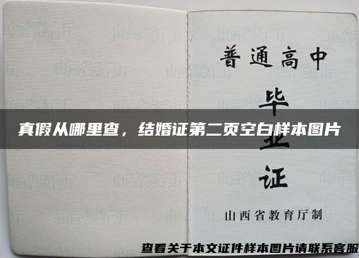 真假从哪里查，结婚证第二页空白样本图片