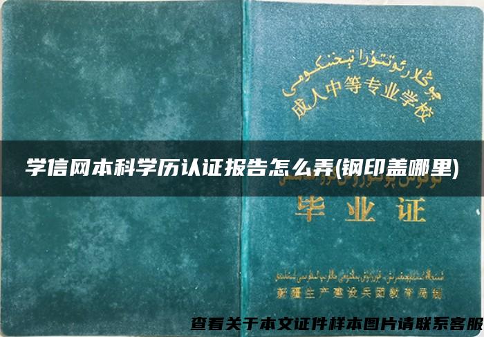 学信网本科学历认证报告怎么弄(钢印盖哪里)