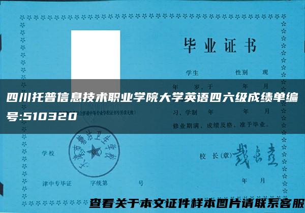 四川托普信息技术职业学院大学英语四六级成绩单编号:510320