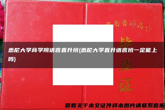 悉尼大学商学院语言直升班(悉尼大学直升语言班一定能上吗)