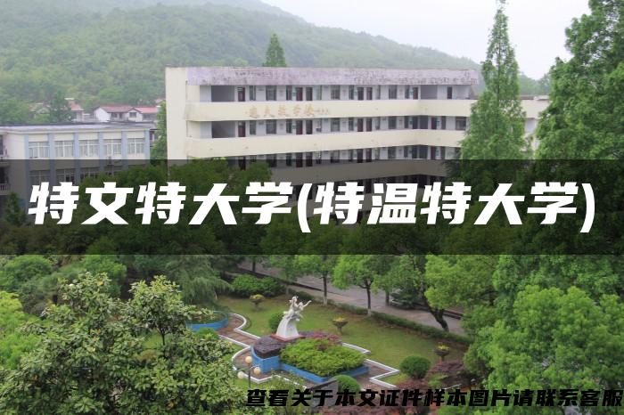 特文特大学(特温特大学)