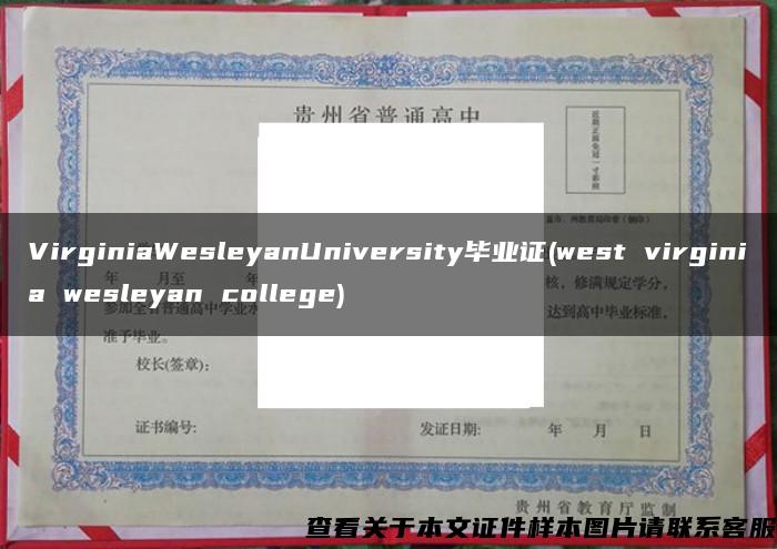 VirginiaWesleyanUniversity毕业证(west virginia wesleyan college)