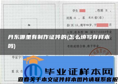 丹东哪里有制作证件的(怎么填写有样本吗)