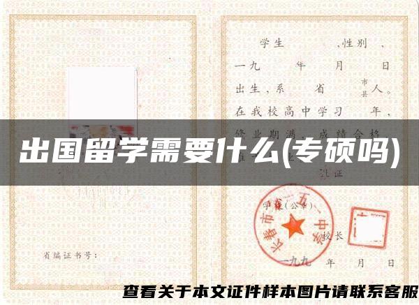 出国留学需要什么(专硕吗)