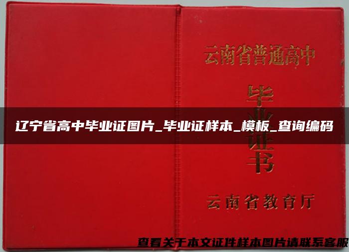 辽宁省高中毕业证图片_毕业证样本_模板_查询编码