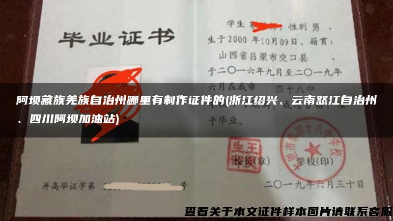 阿坝藏族羌族自治州哪里有制作证件的(浙江绍兴、云南怒江自治州、四川阿坝加油站)