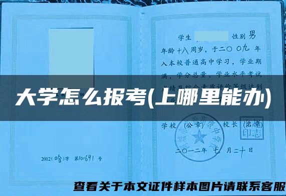 大学怎么报考(上哪里能办)