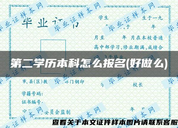 第二学历本科怎么报名(好做么)