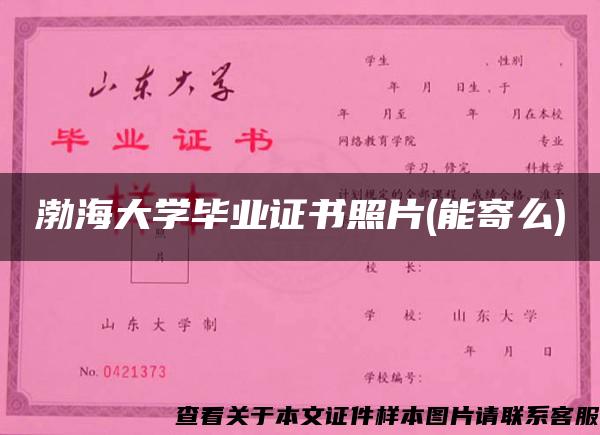 渤海大学毕业证书照片(能寄么)