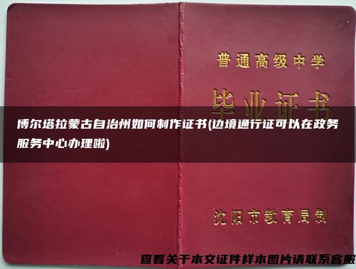 博尔塔拉蒙古自治州如何制作证书(边境通行证可以在政务服务中心办理啦)