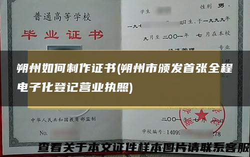 朔州如何制作证书(朔州市颁发首张全程电子化登记营业执照)