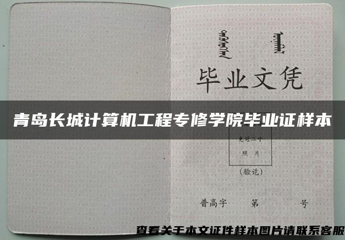 青岛长城计算机工程专修学院毕业证样本