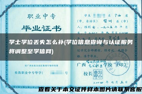 学士学位丢失怎么补(学位信息查询与认证服务将调整至学信网)