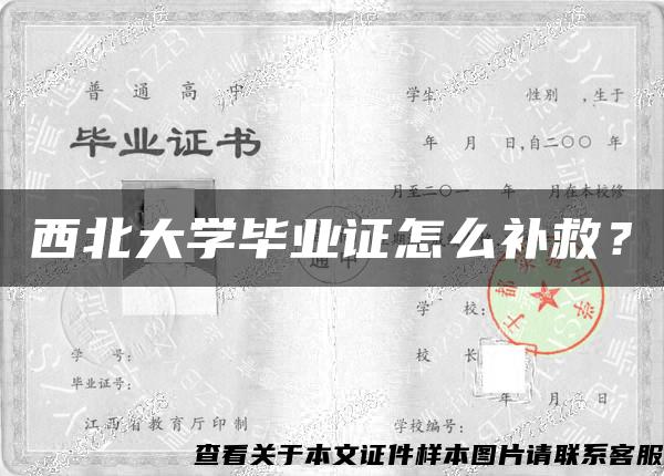 西北大学毕业证怎么补救？