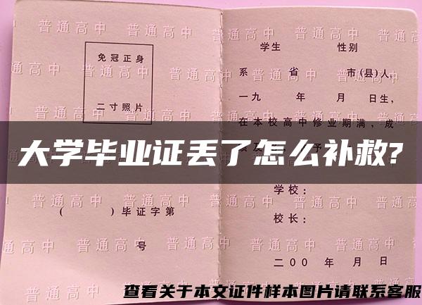 大学毕业证丢了怎么补救?