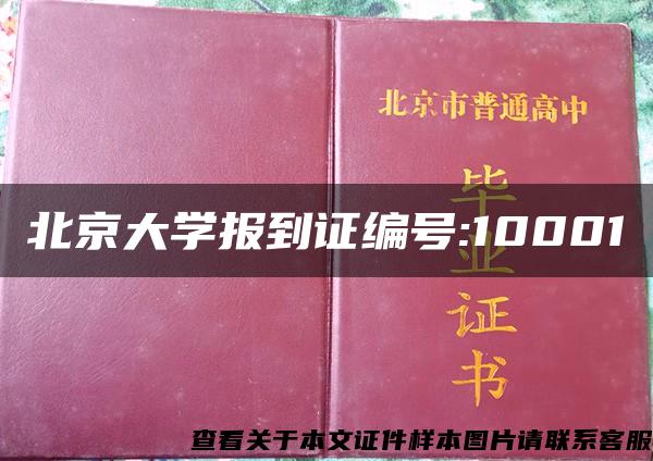 北京大学报到证编号:10001
