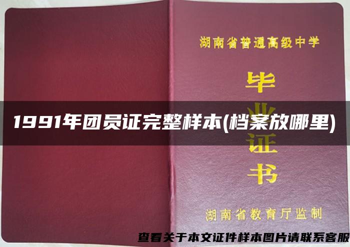 1991年团员证完整样本(档案放哪里)