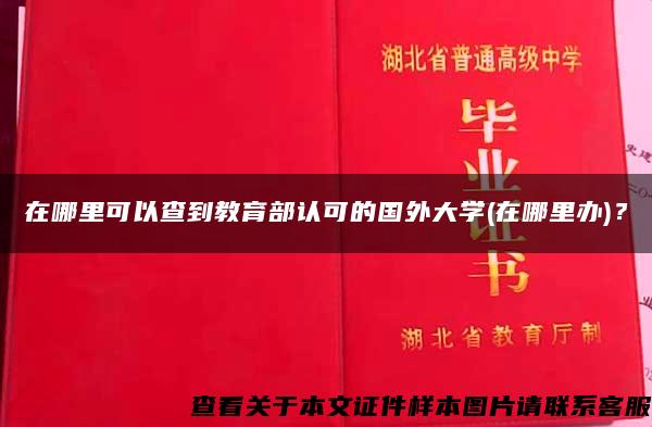 在哪里可以查到教育部认可的国外大学(在哪里办)？