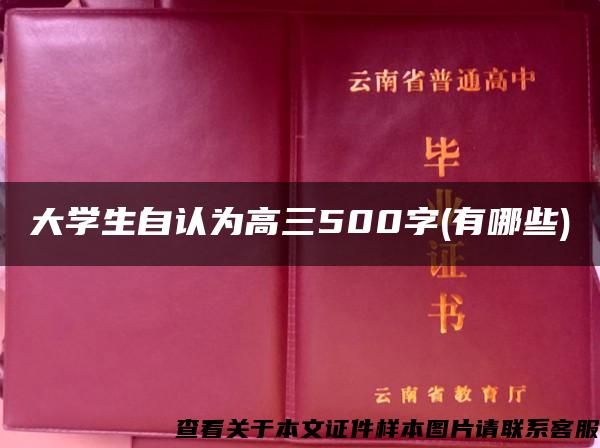 大学生自认为高三500字(有哪些)